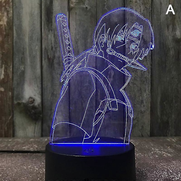 3D natlys Naruto-teamet hvirvel Naruto Sasuke Sakura karakter lysdiode natlys (FMY) A
