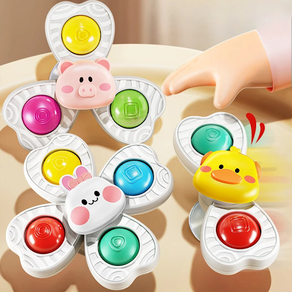 Baby Suger Snurrande Leksaker Barn Bad Montessori Utbildning Roterande 3 År Badrum Leksaker för Småbarn Spädbarn Leksaker för Baby(FMY) 1PC Octopus
