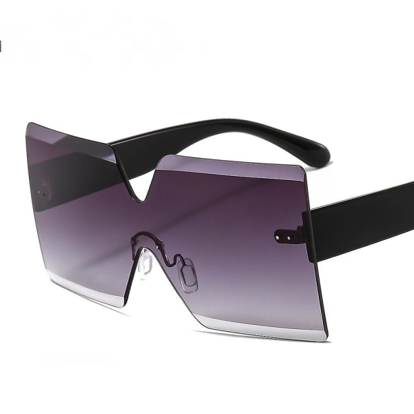 C2rammeløs stort stel personlighed Alsidige farvesolbriller i ét stykke Multicolor Fashion Ins Hot sælgende solbriller (FMY)
