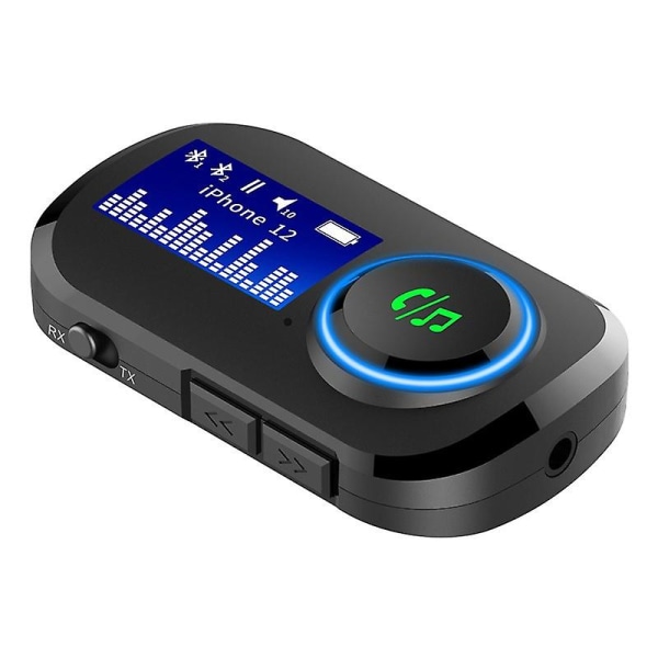 Aux bil Bluetooth mottagare 3,5 mm uttag Audio Musik Bluetooth 5.0 bilsats trådlös handsfree-högtalare Bluetooth bilstereo (FMY)