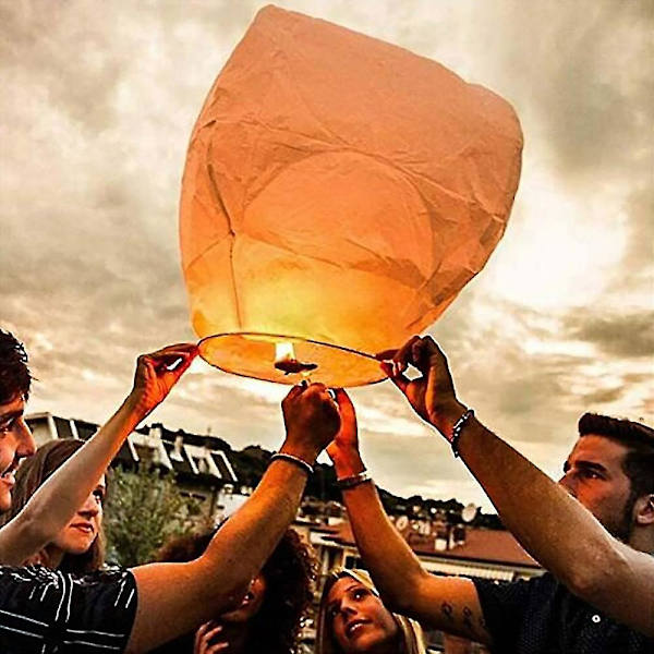 Himmelslykter Stearinlys Lampe Kongming Belysning Flygende Papirer Til Bursdagsfest (FMY)