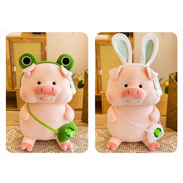 Piirretty Sika Plushie Rintarepun Kanssa Pehmeät Lelut Eläimen Hiustarralla Lapsille (FMY) Frog Pig 40cm