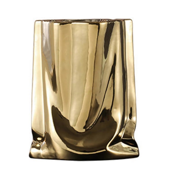 Keramisk Blomvas Stor Kapacitet Guld & Silver Centerpiece Vas För Hem Modern Bondgårdsdekor (FMY) Gold Extra Large