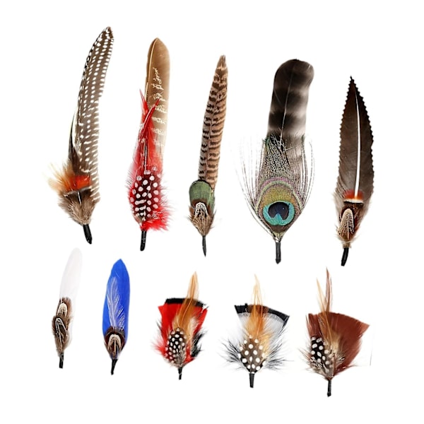 Hattefjer Cowboy Hat Feather til Fedora Hatte Kostume Julefest Hatte (FMY) Style A Total length 10cm-15.5cm