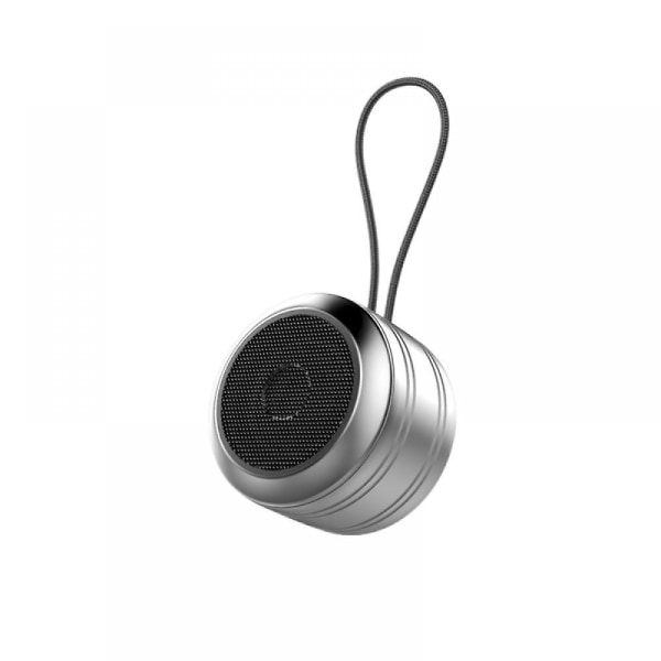 Bluetooth högtalare med stereoljud, Punchy Bass Mini-högtalare med inbyggd mikrofon, handsfreesamtal, liten högtalare. (silver) (FMY)