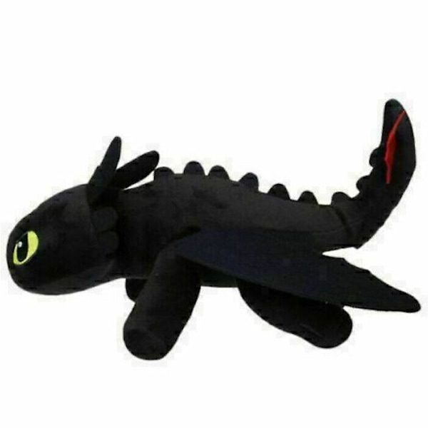 35cm Hvordan træner man din drage 3 Tandløs plys legetøj natlys Fury Kids Dolls  (FMY) Black