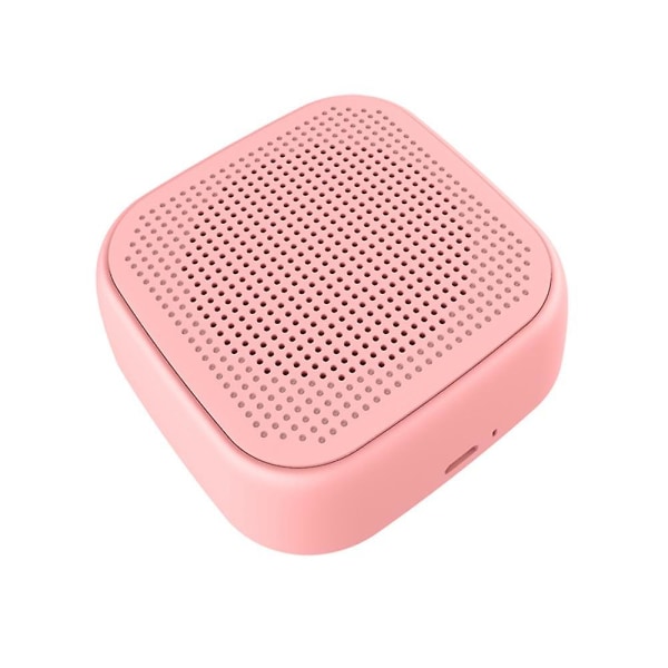 Bluetooth-højttalere med stereolyd, punchy bas-minihøjttaler med, håndfrit opkald, lille højttaler med kort design (pink) (FMY)