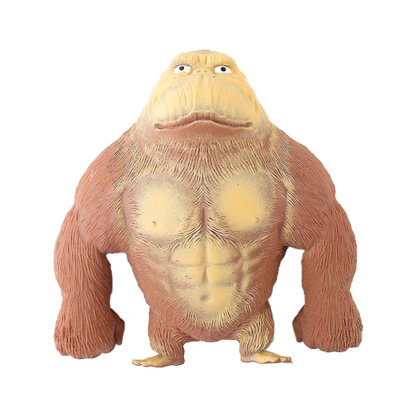 Gorillor Stretchy Spongy Squishy Monkey Gorilla Stress Relief Toy Vent Doll Ny  (FMY) Brown 15*12
