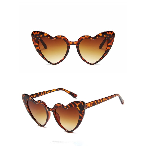 Hjerteformede solbriller til kvinder, piger, damer, vintage goggle mod solbriller (FMY)