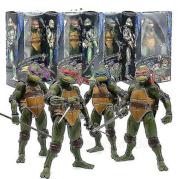 Ninja Turtles 1990 -elokuva 7 Neca Tmnt Teenage Movable Toys Mutant Action Figure (FMYED) Michelangelo