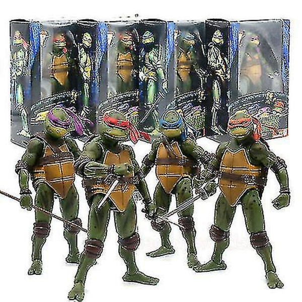 Ninja Turtles 1990 Movie 7 Neca Tmnt Teenage Movable Toys Mutant Action Figure (FMY) Michelangelo