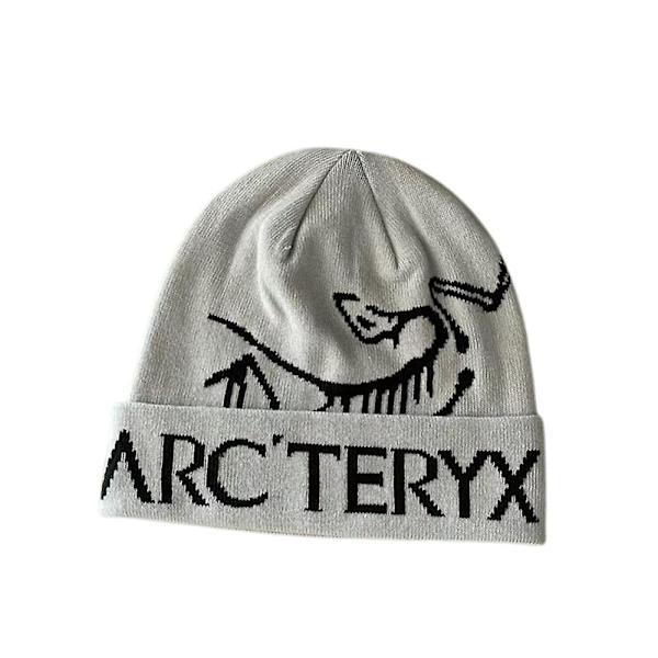 Arcteryx herr dam vinter stickad mössa skalle mössa stretchig unisex huvudbonad (FMY) Light Grey