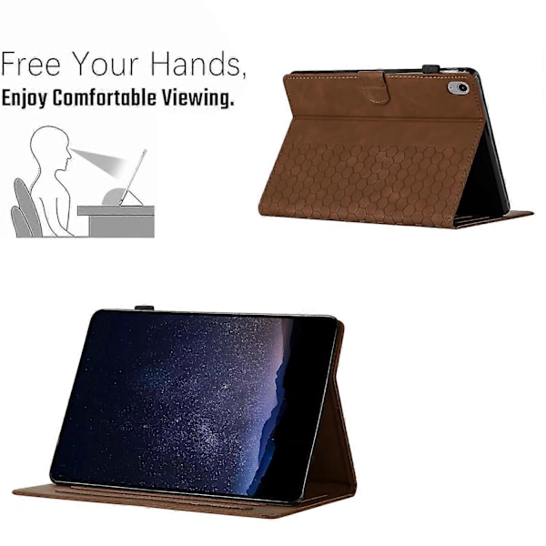 Präglat Läderfodral för iPad 10:e Gen 10.9 2022 (FMY) Brown