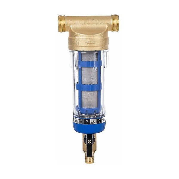 Genanvendeligt vandfilter Sediment vandfilter Vandfilter Ekstern gevind Sedimentfilter til springvand Vandslange (1/2 tommer han gevind)  (FMY)