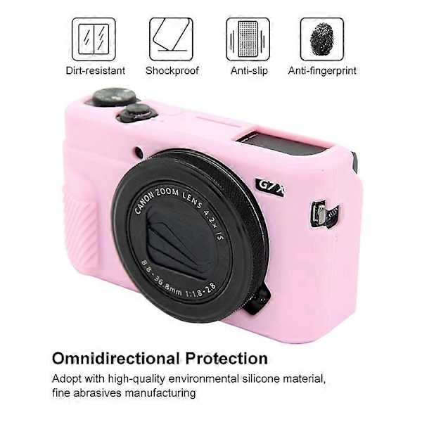 Silikon Skyddande Fodral för Canon EOS G7 X Mark II (FMY) Pink