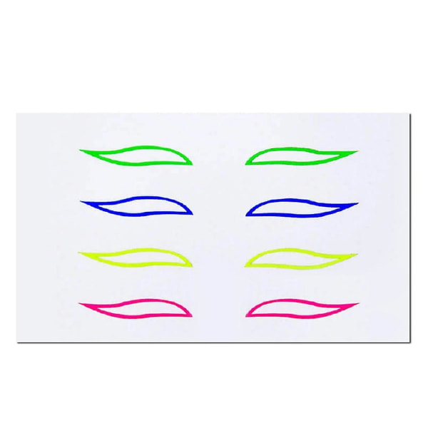 Fasjonable eyeliner-klistremerker Makeup Dobbel øyelokktape Usynlig Gjør-det-selv-øyelinje-klistremerke skinnende flerfarget verktøy (FMY)