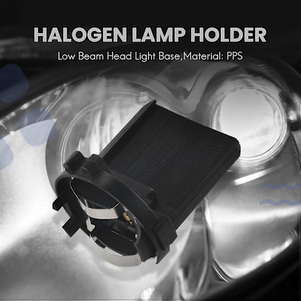 Halogen Lampeholder Lavt Fjernlys Forlygte Base Til Golf 6 Mk6 7 Mk7 Til R 5k0941109 (FMY) black