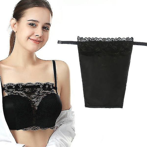 3 stk. Blondering Lace Clip-on Camisole Bra Insert Overlay Modesty Panel Mock Best (FMY)