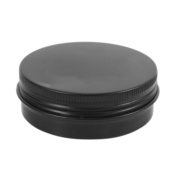 Aluminiumsbokser - 24-pakning 2OZ / 60G Runde metallbokser Skruelokk Stålbokser Kosmetiske prøvebeholdere Stearinlys Reisebokser  (FMY) Black
