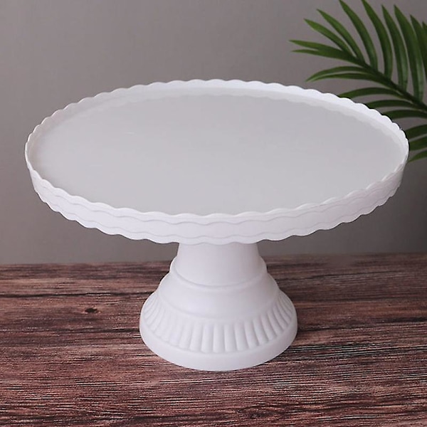 Kage Stativ Stabil Skridsikker Plast Bølge Design Dessert Display Plade til Bryllup (FMY) Blue