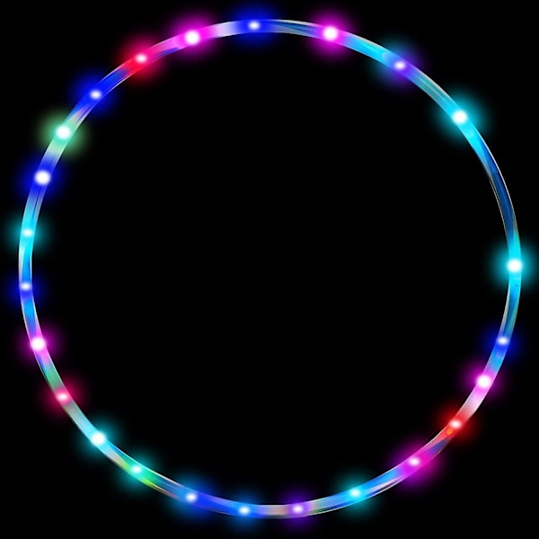 Fargeskiftende Hula Hoops, Flere Lysende Hula Hoops (FMY) 80cm