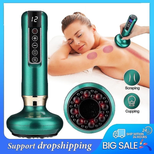 Elektrisk Massar Vakuumsug Guasha Anti Cellulite Skrapa Infraröd Massaterapi (2 produkter) (FMY) 12 levels*standard2