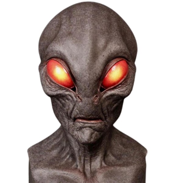 Cosplay-asu Halloween-ulkoavaruusnaamio Hajuton ja myrkytön materiaali lapsille tytöille pojille juhliin lahjaksi -hao  (FMY) Dark Grey New Alien