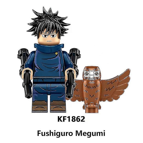 8 stk./sæt Jujutsu Kaisen Byggeklodser Minifigurer Yuji Satoru Nobara Samleobjekter Samlede Legetøj Børn Fans Gave (FMY)