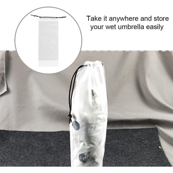 5 st paraplyförvaringspåsar Transparenta paraplyskydd Vattentäta paraplypåsar (FMY)