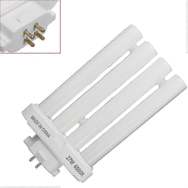Fml 27ex-n 27w 4 Pin Quad Tube Energibesparende Kompakt Lysstoffrør Lyspære 6500k 4 Rader Lyspære (FMY)