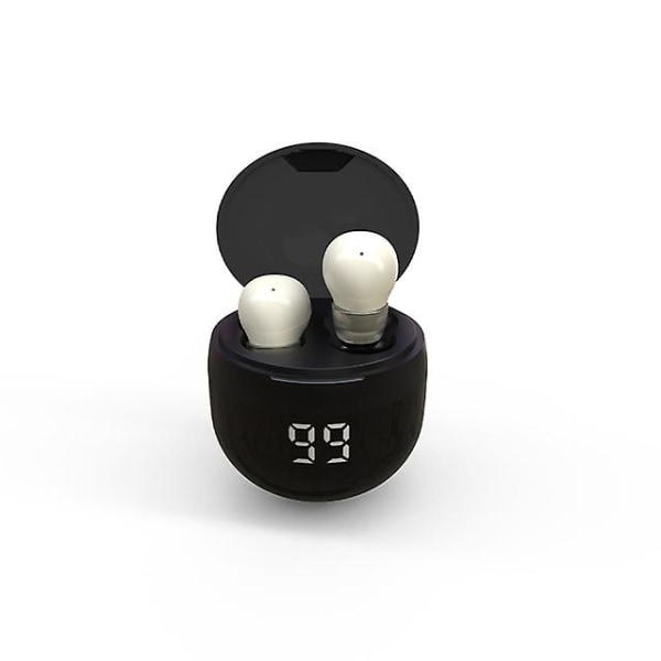 Invisible Headphones Bluetooth 5.3 trådlösa in-ear-hörlurar med mikrofonbrusreducerande hörlurar Heavy Bass Headset för smarttelefon (FMY) SK18 Khaki