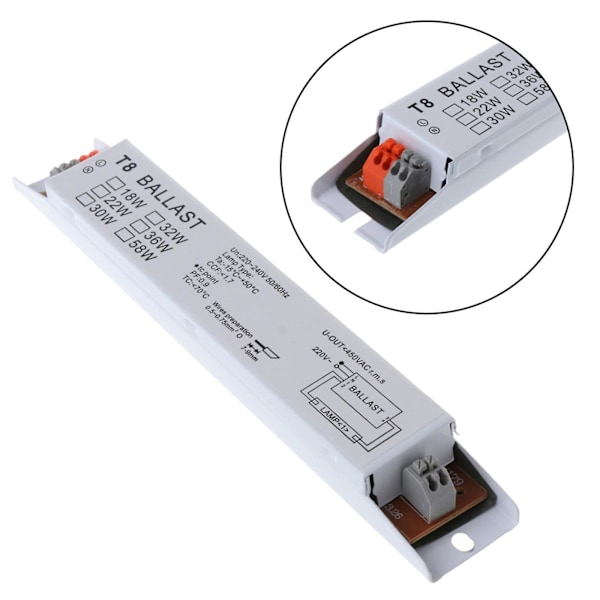 T8 2x18/30/58W Elektronisk Forkobling for Fluorescerende Lampe Universell (FMY) 30W