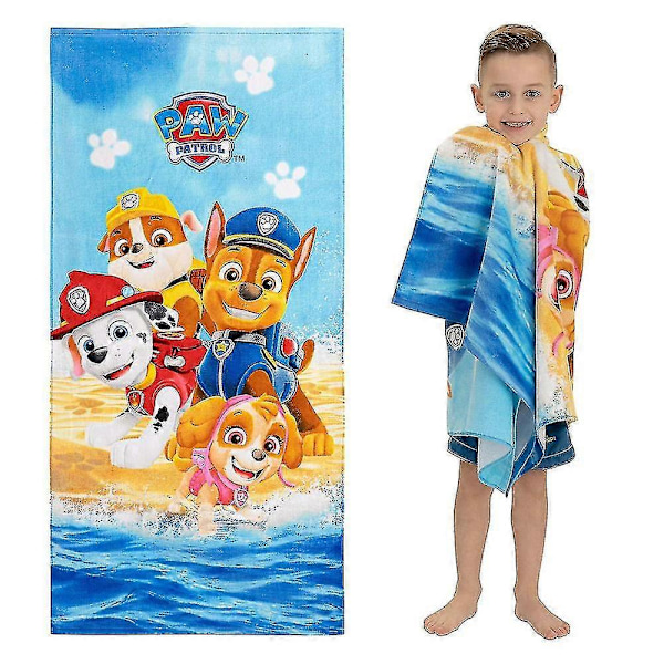 \"Barn Pojkar Flickor Tecknad Figur Badlakan Simbassäng Sommar Bad Dusch Handdukar 61x122 cm, WHBYV\" (FMY) Paw Patrol
