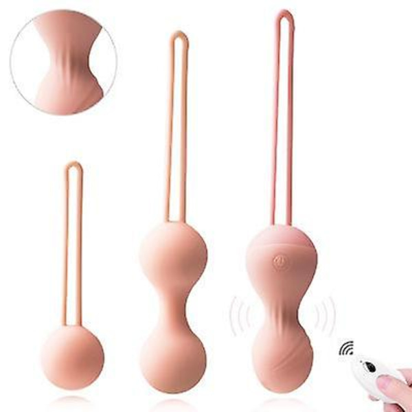 3 Kegel-kuler Treningssett for å styrke og tone bekkenbunnsmusklene (FMY) pink 3pcs set