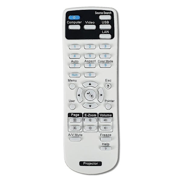 Projektorfjernkontroll for Epson-projektorer Hjemmekino Eb Emp Ex Vs H Brightlink Powerlite-serie  (FMY)