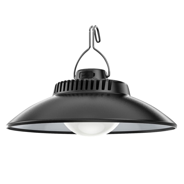 LED Campinglampa Varmt Ljus Atmosfär Tältlampa Inbyggt batteri Med Krok Laddning Campinglampa Hängande Atmosfärslampa - XC (FMY) Black