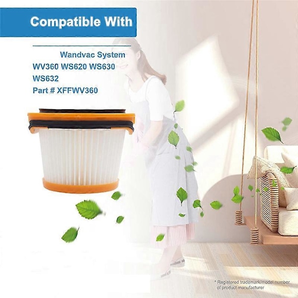 6 kpl suodattimia Shark Wandvac System WV360 WS620 WS630 WS632 -varsi-imureille (FMY) 39 Plastics
