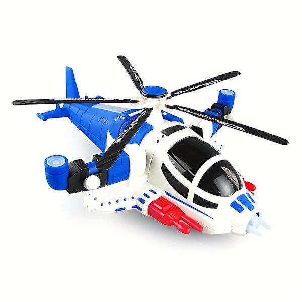 Elektrisk universell transformerbar stridsflygplan barnleksak ljus musik helikopter  (FMY) green