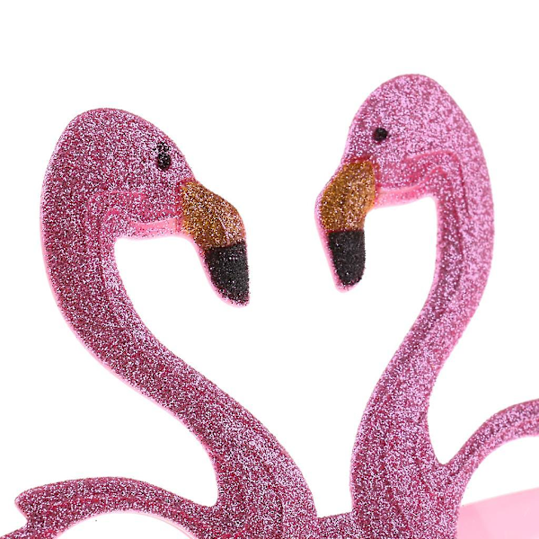 6 stycken rosa rosor tropiska flamingo solglasögon strandfest klä upp glasögon (FMY)