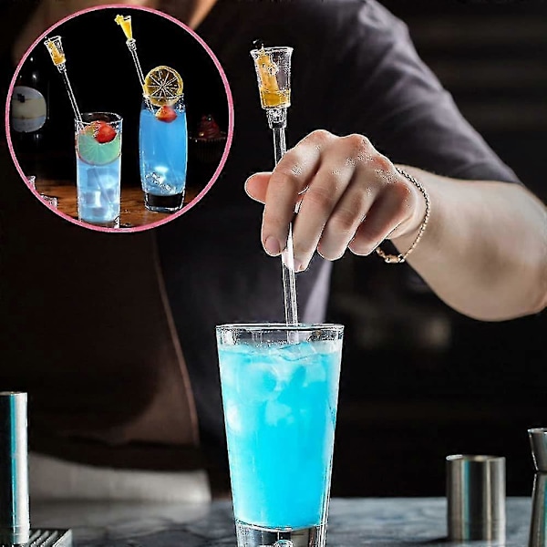 10 stk. Cocktail Drinks Tropiske Drink Rørepinde Akryl Cocktail Sød Cocktail (FMY)