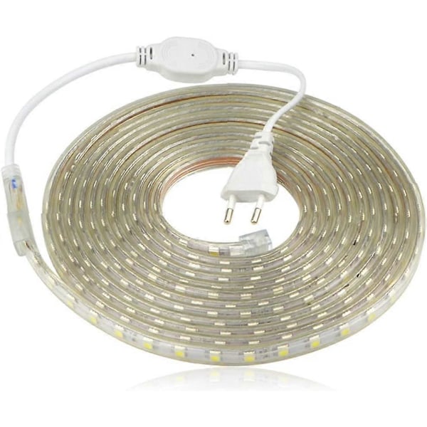 LED-remsa, Vattentät LED-remsa, Luminous LED-remsa 220v, 5050 IP65 Vattentät LED-remsa, Varmvit (4m)  (FMY)