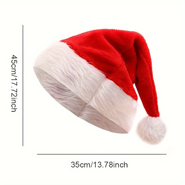 Joulunajan Pehmeä Joulupukkihattu - Pehmeä, Kevyt, Hauska, Ainutlaatuinen Muotoilu, Yksi Koko Sopii Useimmille, Halloweenin Cosplay-Pukuvaruste, Juhlan Koriste, (FMY) 1pc