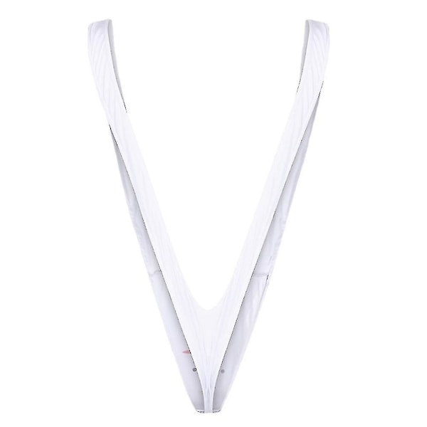 Jultomte Män Novelty Sexy V-formad Snögubbe Rensa Mankini Kalsonger T-backs Suspender En Delig Underkläder - (FMY) White Snowman