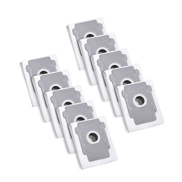 10 Støvsugerposer for iRobot Roomba I7 I7+ I3 I3+ I4 I4+ I6 I6+ J7 J7+ I8 I8+s9 S9+ E5 E6 E7 Clean Base, Erstatningsstøvpose (FMY)