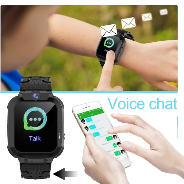 Smartwatch til børn, GPS Smart Watch til børn vandtæt (FMY)