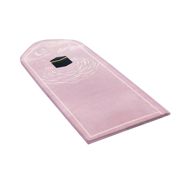 Rukousmatto Rukoileva Matto Polyesteri Koristeellinen Palvonta Polvistusmatto Paksu Lattiamatto Pehmeä Rukousmatto Islamilainen Muslimi Rukousmatto (FMY) Pink 50cmx90cm