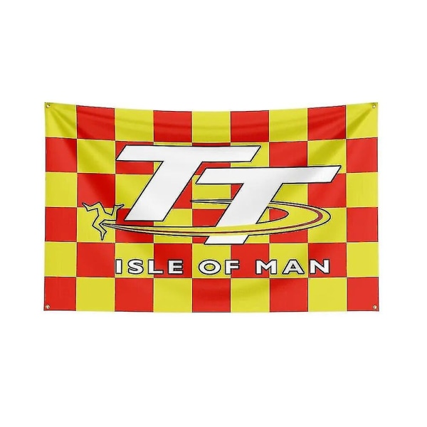 3x5 Ft Imott Isle Of Man Tt Flag Polyester Digital Printed Logo Motorcycle Racing Banner  (FMY)