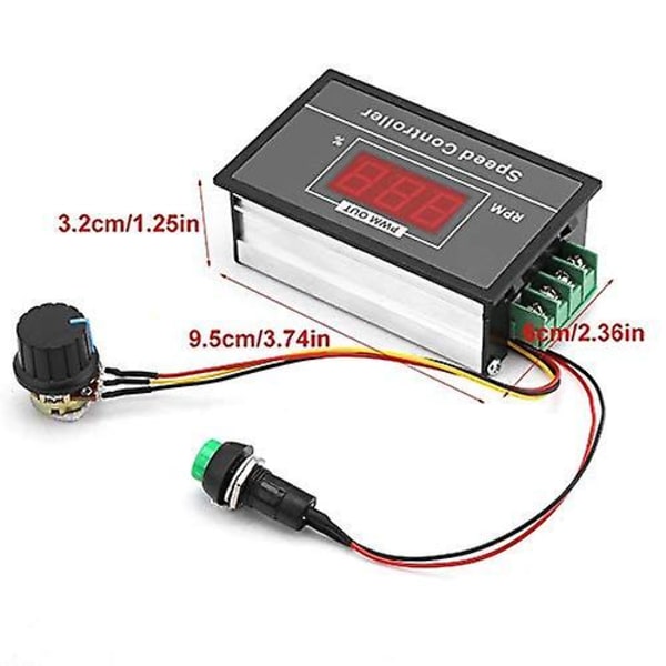 Motorhastighedsregulatorer, PWM Hastighedsstyringscontroller, DC 6-60V 12V 24V 36V 48V 30A PWM Generator Regulator