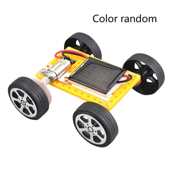 Gjør-det-selv-mini solcelledrevet lekebil for barn Solenergi leketøy sammensatt energidrevet bil Barn leketøy Barn Nyhetsgave (FMY)