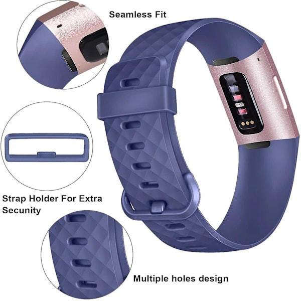 Vaihdettavat rannekkeet Fitbit Charge 4:lle (FMY) Dark gray